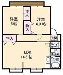 ウィンディア松縄　Ｂ棟の物件間取画像